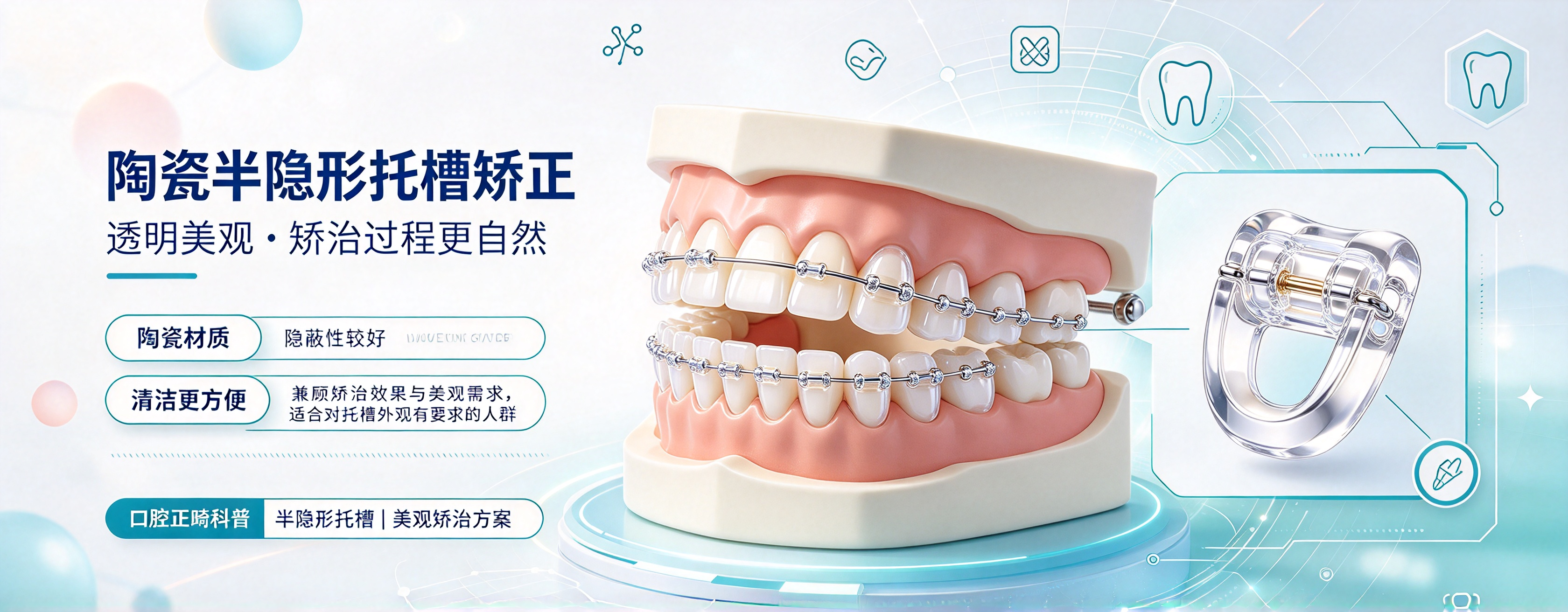 陶瓷半隐形托槽矫正
